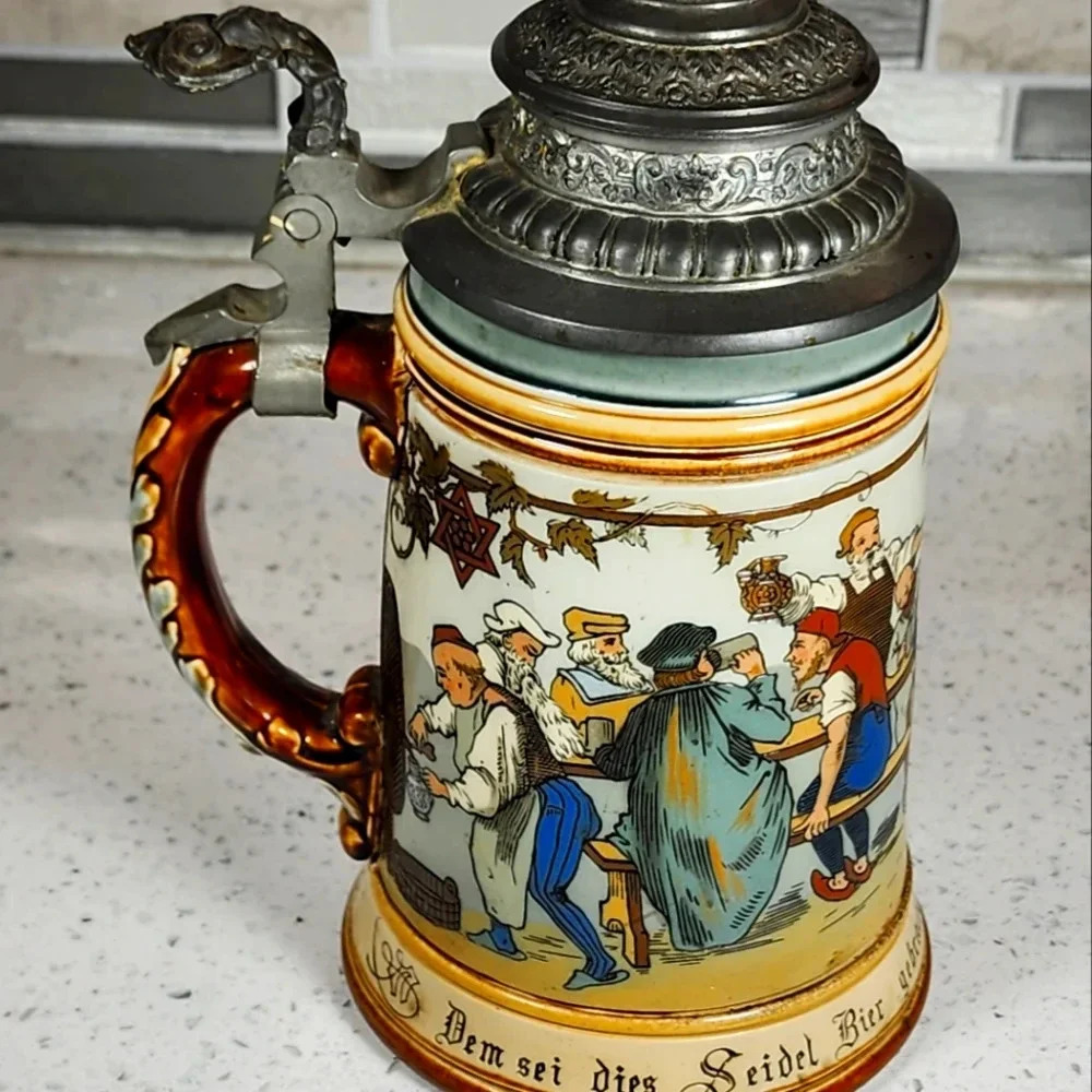 Vintage 1895 METTLACH German Mug